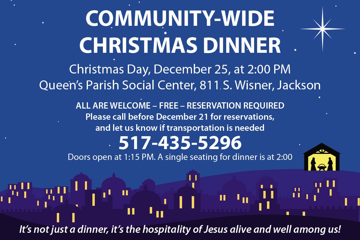 Community-Wide Christmas Dinner Sign-Up – Queen of the Miraculous Medal